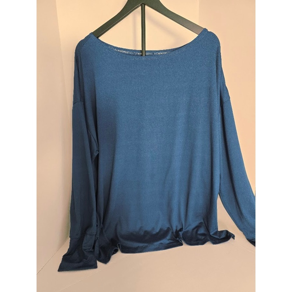 Nine West Blue Long Sleeve Top